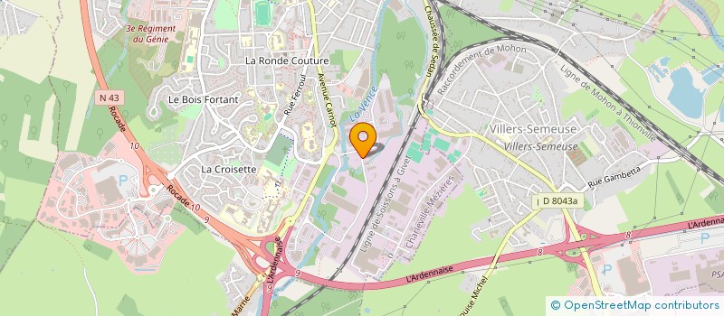 localisation de l'entreprise EKOGREEN à CHARLEVILLE-MEZIERES