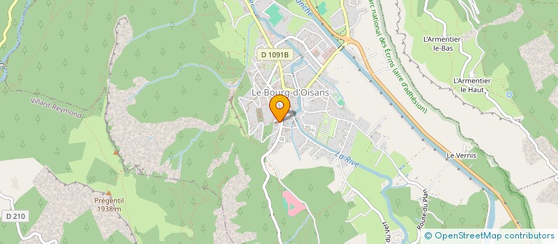 localisation de l'entreprise EKOSPHERE ECRINS OISANS  LE BOURG-D'OISANS