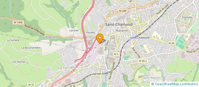 localisation de l'entreprise EKOTEX à SAINT-CHAMOND