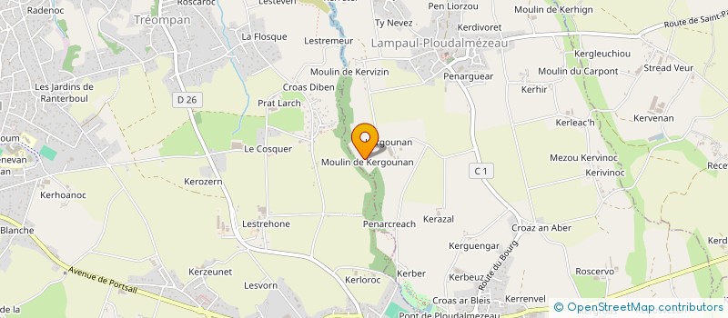 localisation de l'entreprise EKOUT  LAMPAUL-PLOUDALMEZEAU