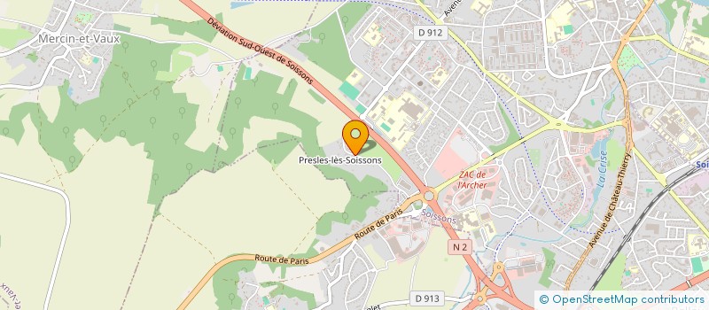 localisation de l'entreprise EKS à SOISSONS
