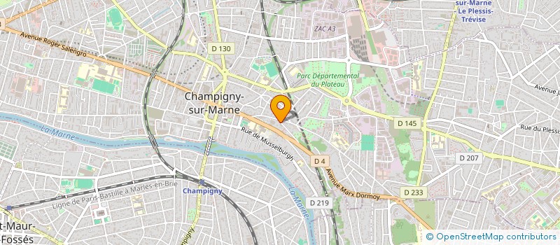 localisation de l'entreprise EKSINA à CHAMPIGNY-SUR-MARNE