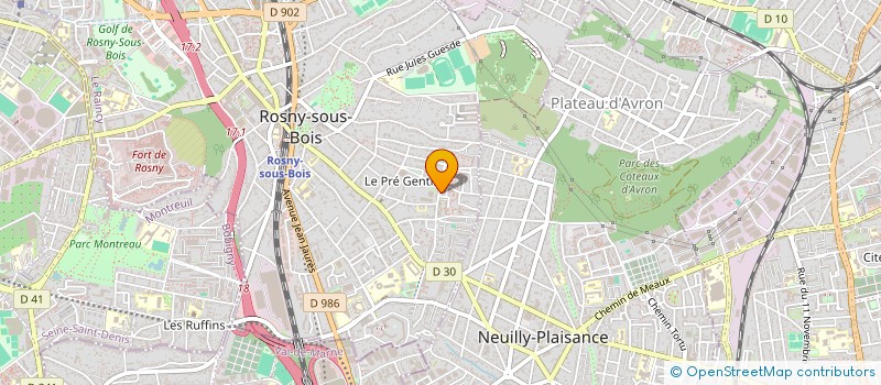 localisation de l'entreprise EKVA à ROSNY-SOUS-BOIS