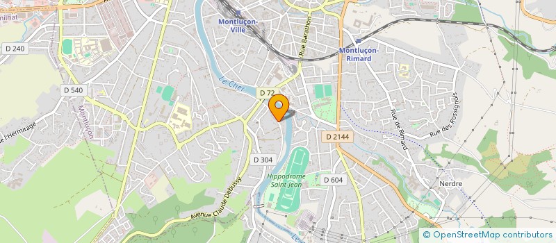 localisation de l'entreprise EKWATEK à MONTLUCON