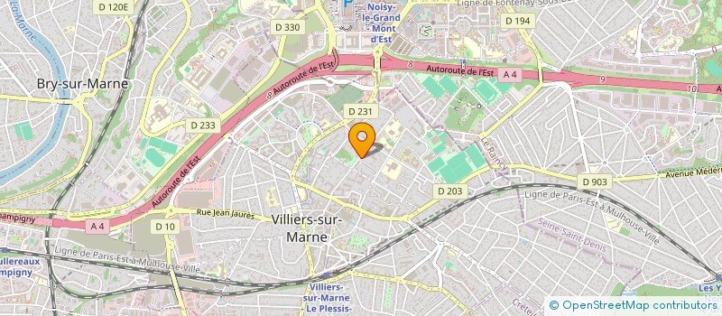 localisation de l'entreprise EKYNOX HOLDING à VILLIERS-SUR-MARNE