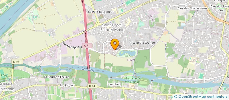 localisation de l'entreprise EL AMRANI ET FRERES à SAINT-PRYVE-SAINT-MESMIN