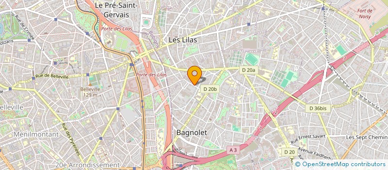 localisation de l'entreprise EL ATRI. CH à BAGNOLET