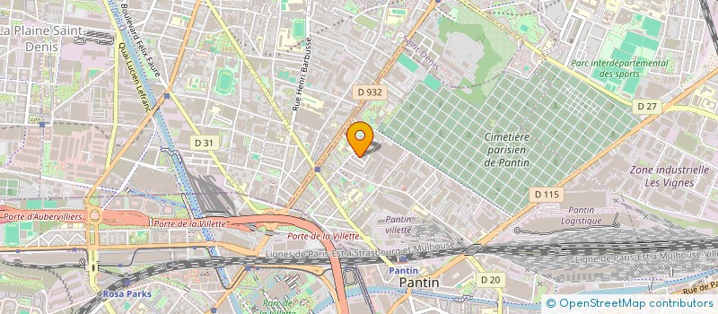 localisation de l'entreprise EL DESIGN à PANTIN