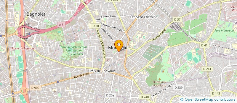 localisation de l'entreprise EL GANAGI à MONTREUIL