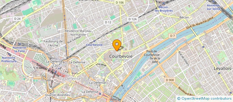 localisation de l'entreprise EL GUERMAI CONSULTING à COURBEVOIE