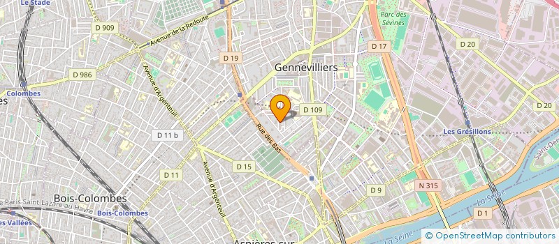 localisation de l'entreprise EL HARAS LIMOUSINE  GENNEVILLIERS