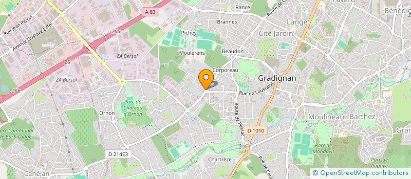 localisation de l'entreprise EL'IN à GRADIGNAN