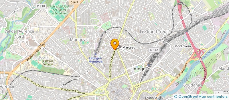localisation de l'entreprise EL JAWDA à LIMOGES