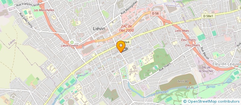localisation de l'entreprise EL JOVEN'TEEN à LIEVIN