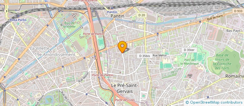 localisation de l'entreprise EL OUMA à PANTIN
