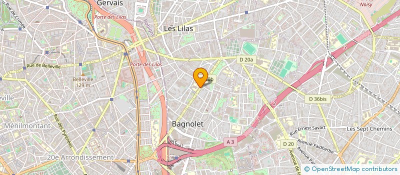 localisation de l'entreprise EL PARTNER à BAGNOLET
