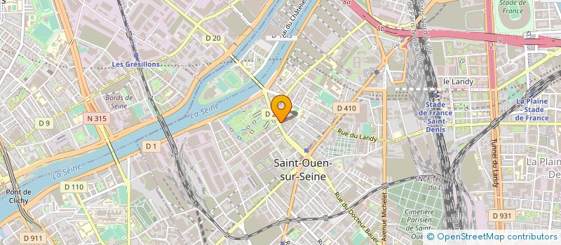 localisation de l'entreprise EL'VIE à SAINT-OUEN-SUR-SEINE
