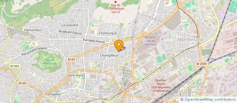 localisation de l'entreprise EL2M  CLERMONT-FERRAND