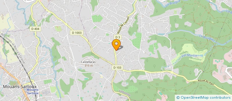 localisation de l'entreprise ELA  VALBONNE