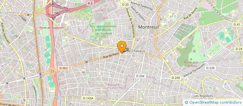 localisation de l'entreprise ELA à MONTREUIL