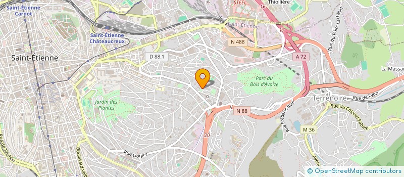 localisation de l'entreprise ELA  SAINT-ETIENNE