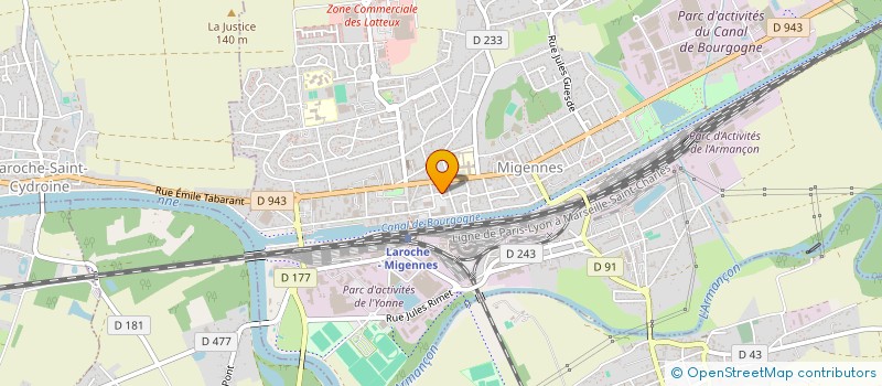 localisation de l'entreprise ELA 89 à MIGENNES