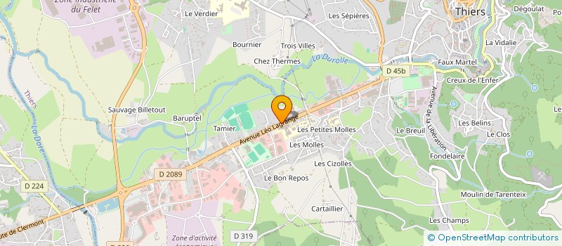 localisation de l'entreprise ELA à THIERS