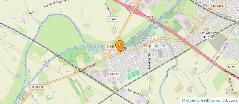 localisation de l'entreprise ELA  ERQUINGHEM-LYS