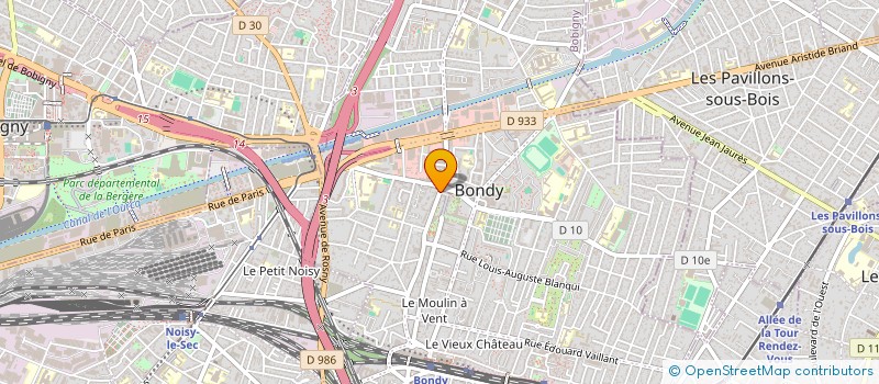 localisation de l'entreprise ELA BONDY à BONDY