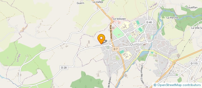 localisation de l'entreprise ELA'RMOR DIAGNOSTICS à QUINTIN