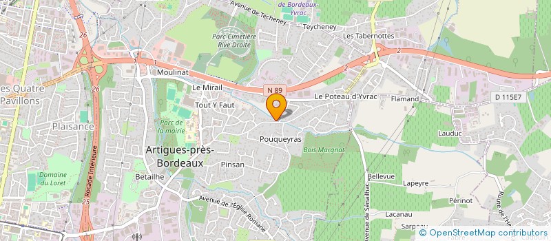 localisation de l'entreprise ELABHO  ARTIGUES-PRES-BORDEAUX