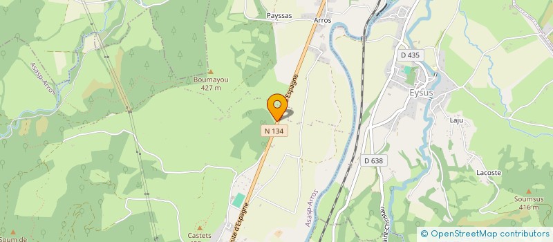 localisation de l'entreprise ELABORDE  ASASP-ARROS