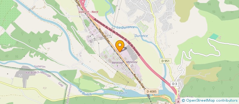 localisation de l'entreprise ELABOTECH à SISTERON