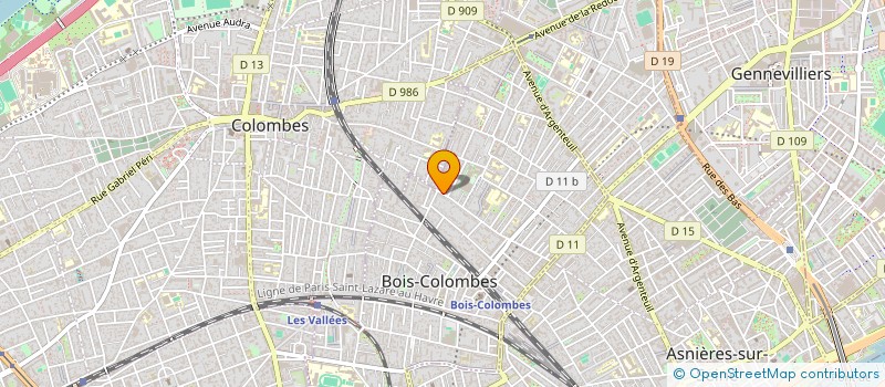 localisation de l'entreprise ELADANSE à BOIS-COLOMBES