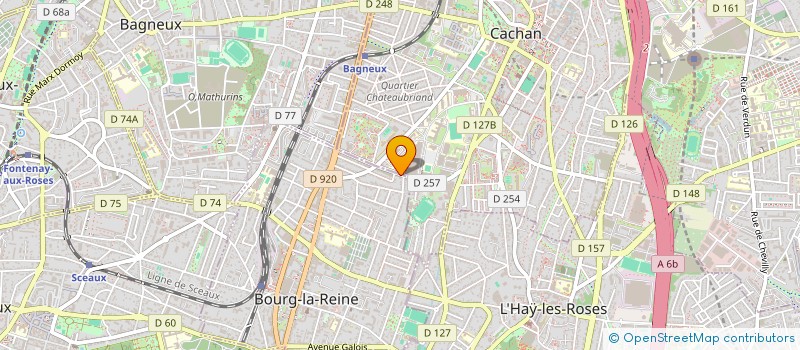 localisation de l'entreprise ELAINGO TRANS à BOURG-LA-REINE