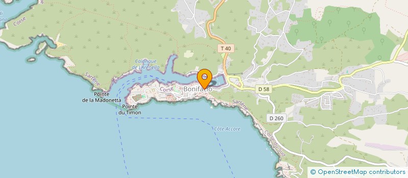 localisation de l'entreprise ELAK ELEC à BONIFACIO