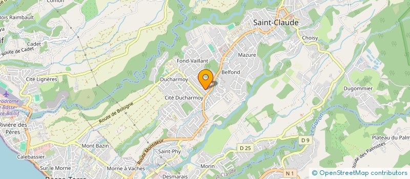 localisation de l'entreprise ELALAN à SAINT-CLAUDE