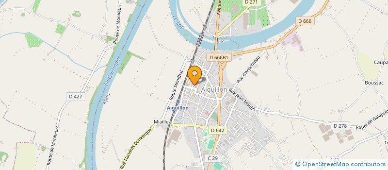 localisation de l'entreprise ELAM à AIGUILLON