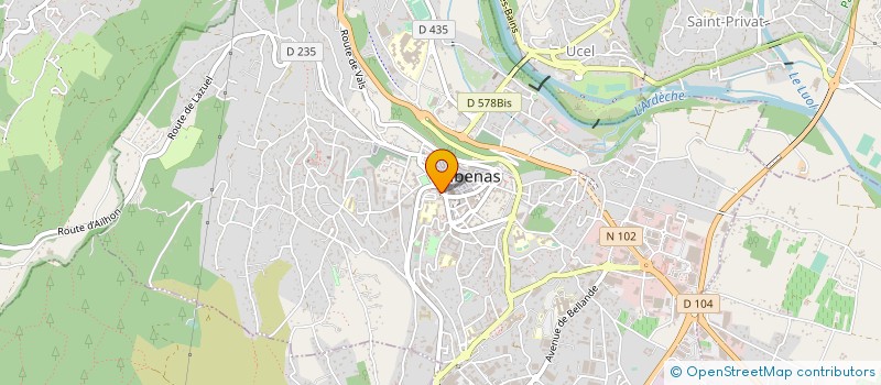 localisation de l'entreprise ELAN à AUBENAS