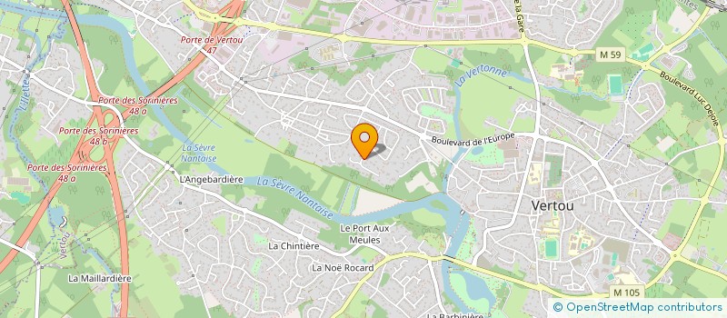 localisation de l'entreprise ELAN à VERTOU