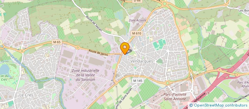 localisation de l'entreprise ELAN à VENDARGUES