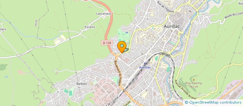 localisation de l'entreprise ELAN à AURILLAC