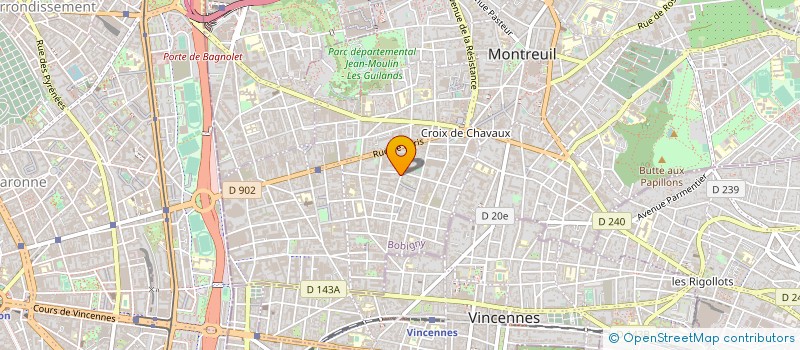 localisation de l'entreprise ELAN 95 à MONTREUIL