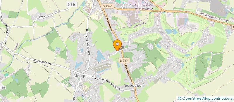 localisation de l'entreprise ELAN  MERIGNIES