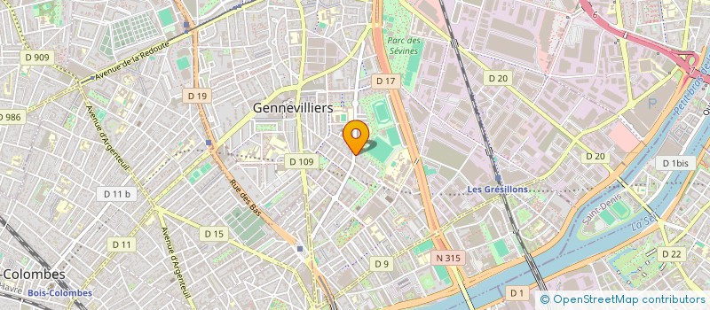 localisation de l'entreprise ELAN DE VIE à GENNEVILLIERS