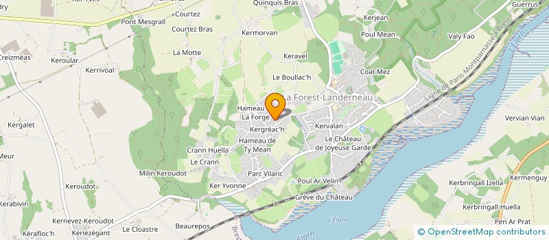 localisation de l'entreprise ELAN DSI  LA FOREST LANDERNEAU