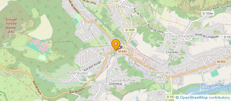 localisation de l'entreprise ELAN ROZERIEULLES  ROZERIEULLES