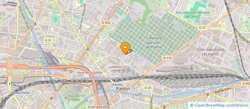 localisation de l'entreprise ELAN SPORT SANTE (ESS)  PANTIN