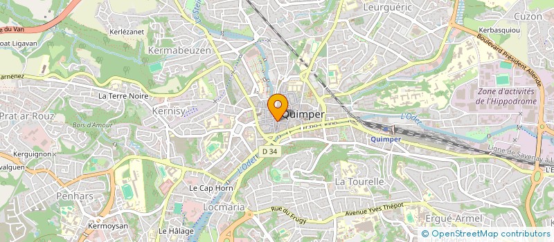 localisation de l'entreprise ELANACAP à QUIMPER