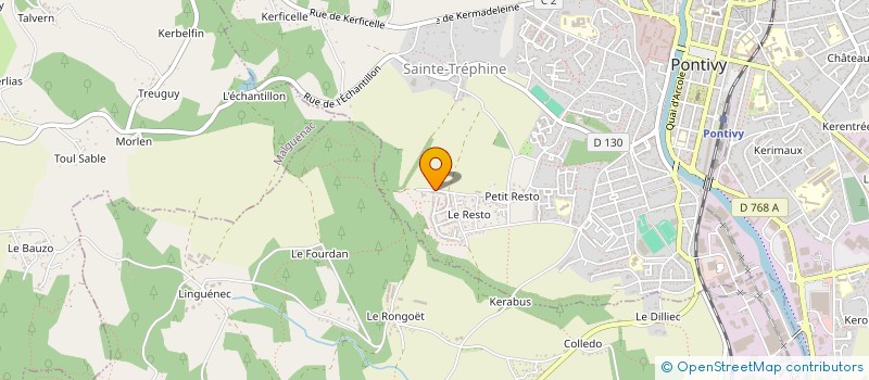 localisation de l'entreprise ELANDRA  PONTIVY